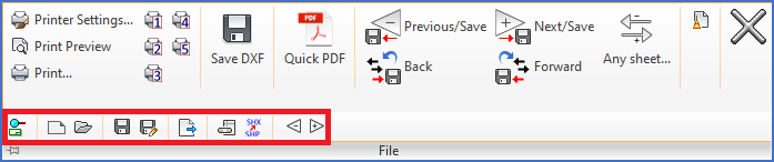 Figure 751: &nbsp;Commands in the "File" slide-out panel