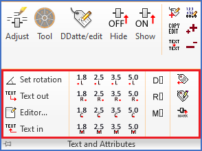 Figure 764: &nbsp;The "Text and Attributes" slide-out panel
