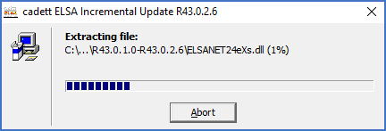Figure 2336: &nbsp;The files that are included in the update are extracted from the compressed installation file.
