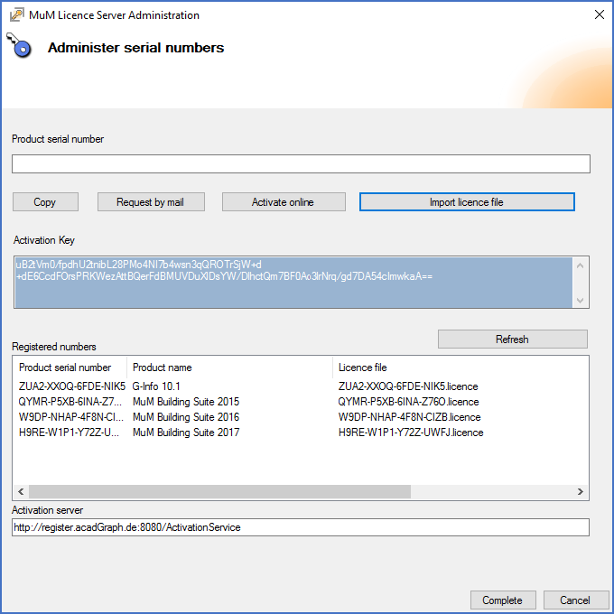 Figure 2426: &nbsp;Example where multiple serial numbers have been imported