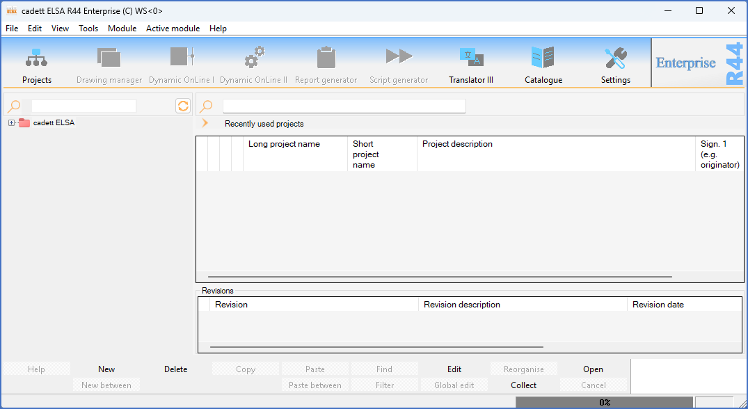 Figure 2342: &nbsp;cadett ELSA started after a completed installation