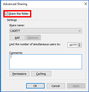 Figure 2364: &nbsp;You end up in the "Advanced Sharing" dialogue shown here.