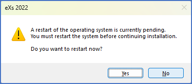 Figure 2563: In the rare case that it is impossible to continue with the installation, this dialogue will turn up.