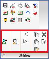 Figure 767: &nbsp;Commands in the "Utilities" slide-out panel