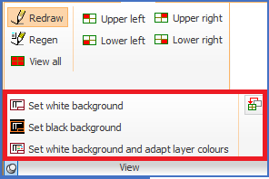 Figure 771: &nbsp;Commands in the "View" slide-out panel