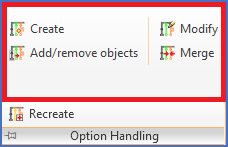 Figure 823: Directly visible commands in the Option Handling panel Figure 823: Directly visible commands in the Option Handling panel