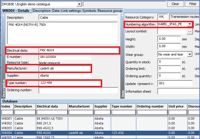 Figure 1261: &nbsp;Some additional test data has been added to "WK004" for the test.