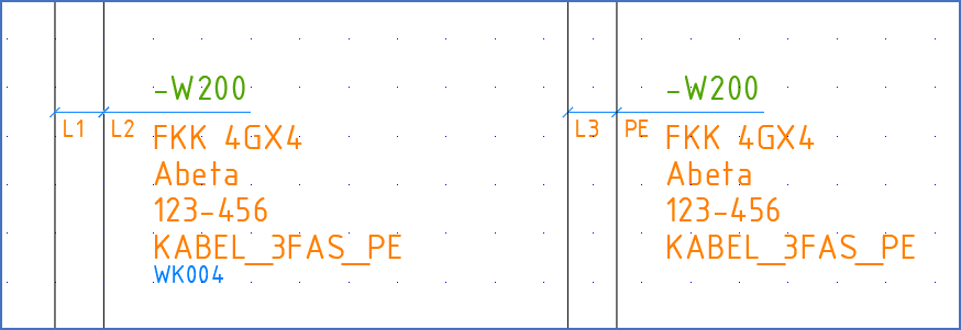 Figure 1263: &nbsp;An additional cable symbol has been inserted, this one with the "Add" option. Please note the effetcs of all configurations that have been made.