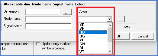 Figure 1339: Colour selection through selection list