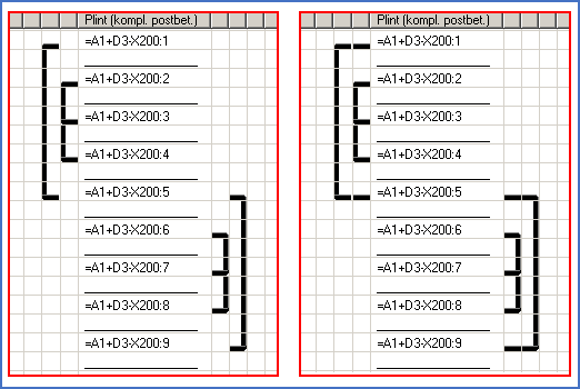 Figure 1375: To the left without, and to the right with “Fill out levels with no links”