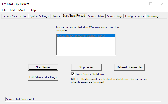 Figure 2387: &nbsp;After a little while, the "Server Start Successful" message is hopefully displayed.