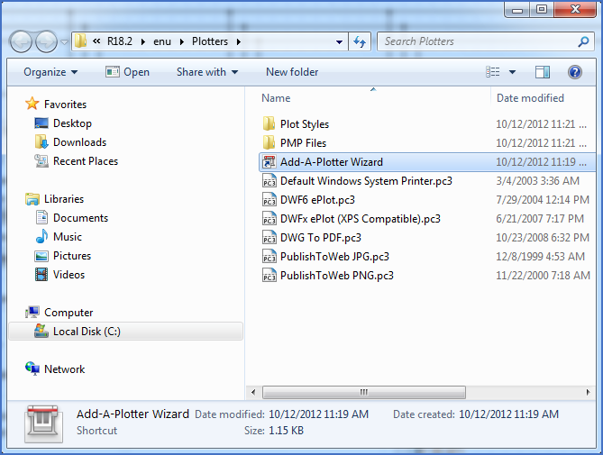 Figure 2587: The "Add-A-Plotter Wizard" is started with a double-click.