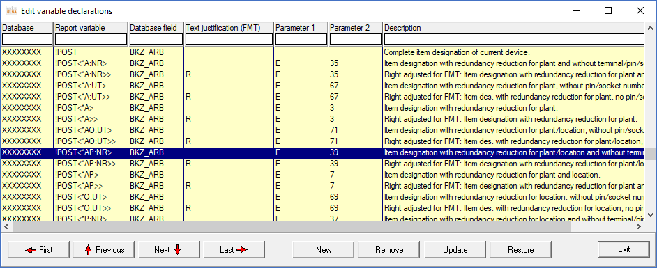 Figure 1494:  Editing the variable declarations of NVARDEC.DBF