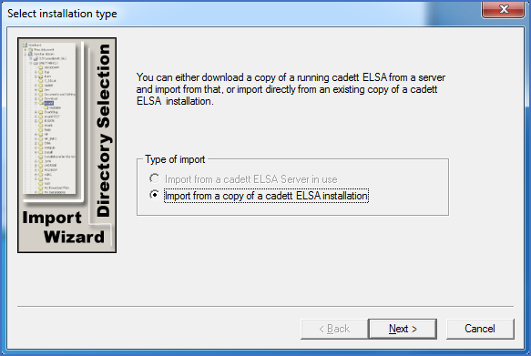 Figure 2538: &nbsp; Selection of import type