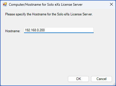 Figure 2427: &nbsp;Specification of the host name of the license server