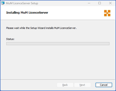 Figure 2412: &nbsp;A progress bar will show that the actual installation is proceeding.