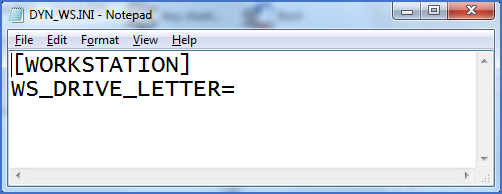 Figure 2397: &nbsp;The content of DYN_WS.INI in an installation not using dynamic workstations.