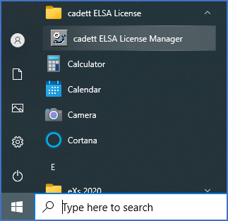 Figure 2370: &nbsp;Shortcut for the “cadett ELSA License Manager”