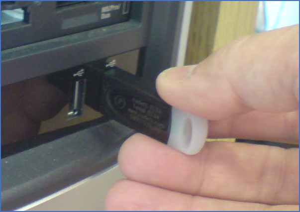 Figure 2385: &nbsp;A local hardware lock is connected to a USB port.