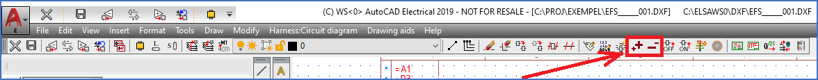 Figure 990:  The location of the two commands in the "Object Properties" Toolbar of the "cadett ELSA Classic" workspaces