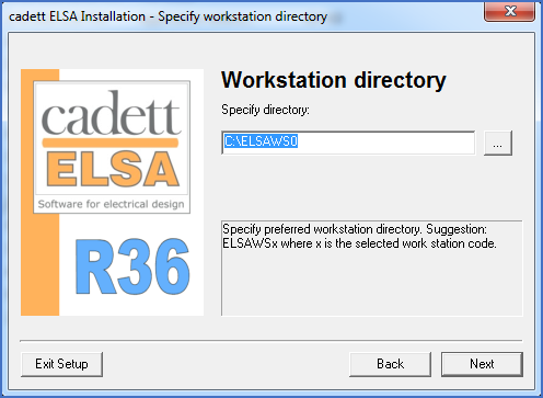 Figure 2334: &nbsp;Specification of the workstation directory