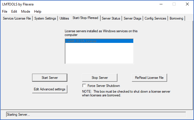 Figure 2386: &nbsp;Starting the License Server