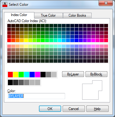 Figure 1001:  Dialogue box to select the colour of an option.