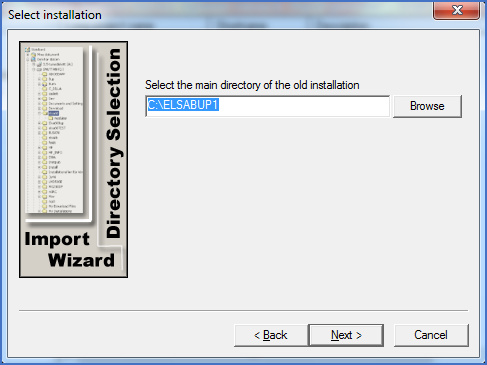 Figure 2539: &nbsp; Selection of main directory of the installation to import from