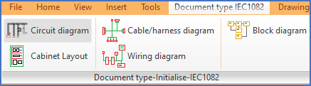Figure 749:  The "Alternative Document type" tab in Circuit diagram mode, containing one single panel.