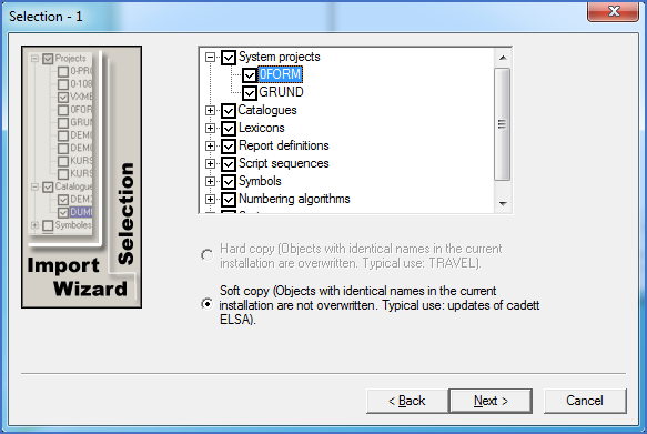 Figure 2544: &nbsp; System projects are used for administrative purposes. Select all of them.