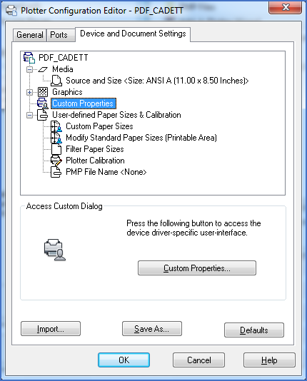 Figure 2595: Select "Custom Properties" and then click the "Custom Properties..." button.