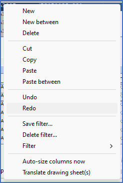 Figure 549:  The "Redo" command in the context menu of the survey