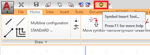 Figure 1098:  The Symbol Insert Tool... command in the Quick Access Toolbar