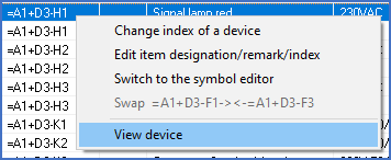 Figure 1144:  The "View device" command in the context menu