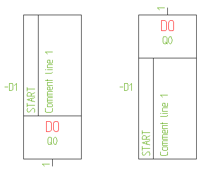 Figure 1039:  Vertical I/O symbols with the connection on the upper and the lower side