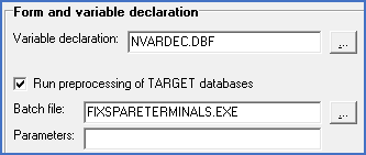 Figure 1286:  Pre-processing for spare terminals is defined like shown here.