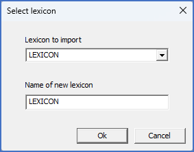 Figure 1418:  The Import lexicon from Translator II dialogue box.