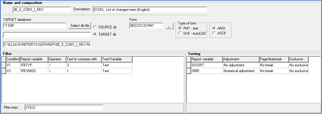 Figure 1333:  The Settings 1 tab of the report definition
