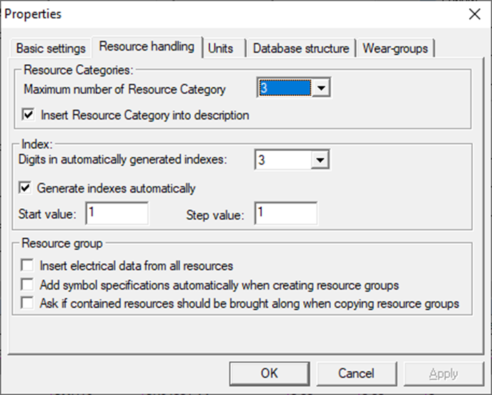 Figure 1437:  The Resource handling tab of the Properties dialogue