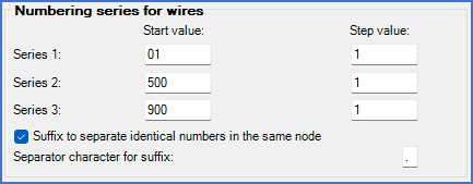 Figure 480:  The "Numbering series for wires" section