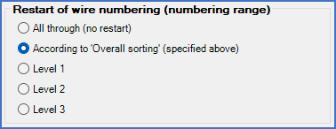 Figure 470:  The "Restart of numbering" section