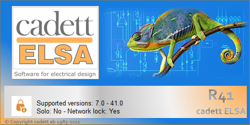 Figure 51:  The third appearance displays information about supported versions and more. In this case, all versions from 7.0 to R41 is supported by a network based hardware lock.