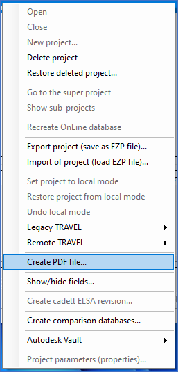 Figure 196: The "Create PDF file" command Figure 196: The "Create PDF file" command