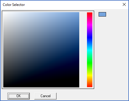 Figure 708:  The Colour Selectordialogue box used to select colours for the Drawing Manager