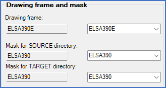 Figure 691:  Drawing frame and masks in the project parameters