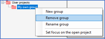 Figure 81:  The "Remove group" command