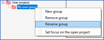 Figure 81:  The "Rename group" command