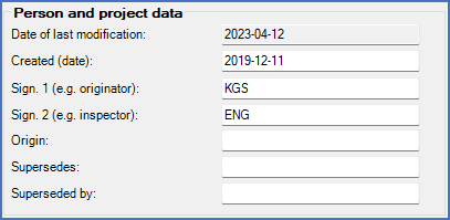 Figure 265:  The Person and project data section