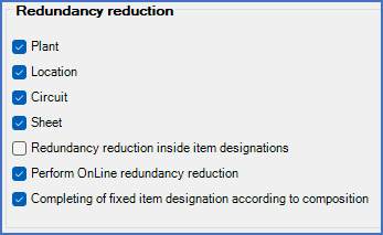 Figure 418:  The "Redundancy reduction" section