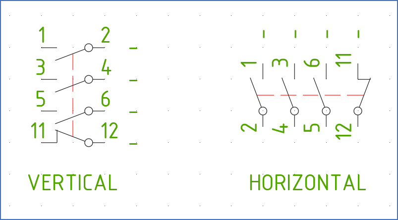 Figure 828: Examples of a vertical and a horizontal contact mirror for reference